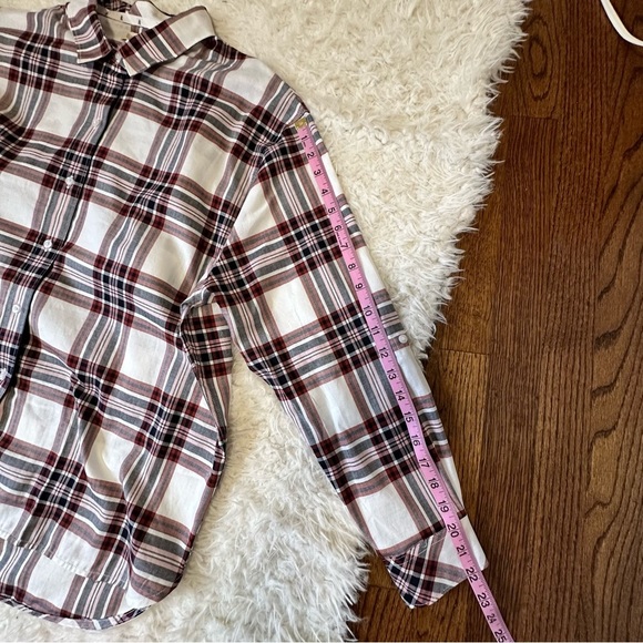 Barbour Plaid Bethwin Long Sleeve Top NWT Sz 8 - Picture 6 of 6